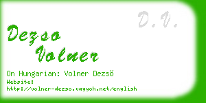 dezso volner business card